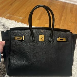 Authentic Vintage Hermes Birkin 35 in black